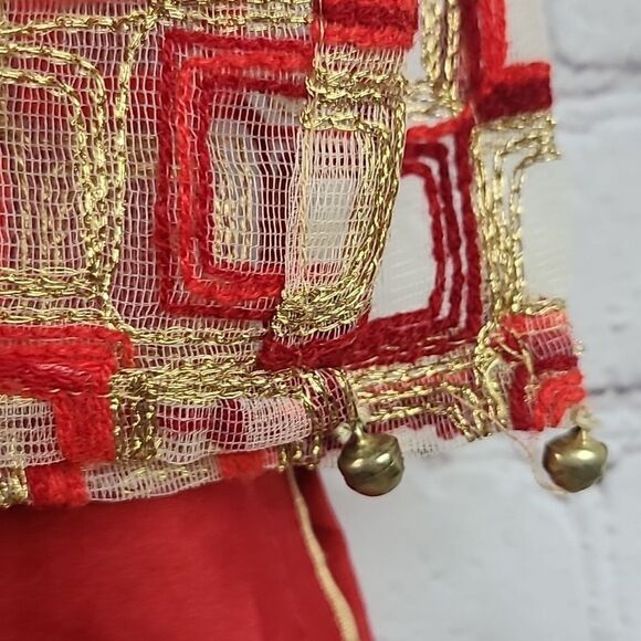 Girls Embellished 3pc Salwar Suit Set Chinon Georgette Kurta Indian Festive Wear - Picture 5 of 16